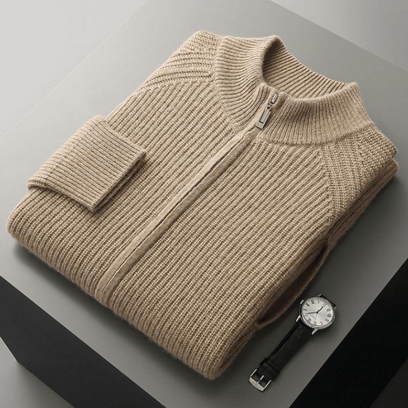 Northwood - Cashmere Wool Ribbed Jacket - Hilltop Nord