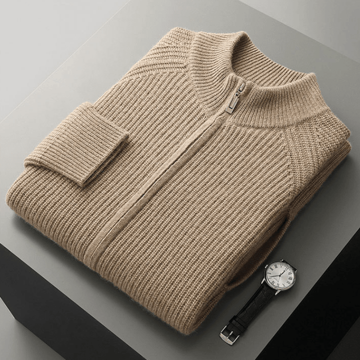 Northwood - Cashmere Wool Ribbed Jacket - Hilltop Nord