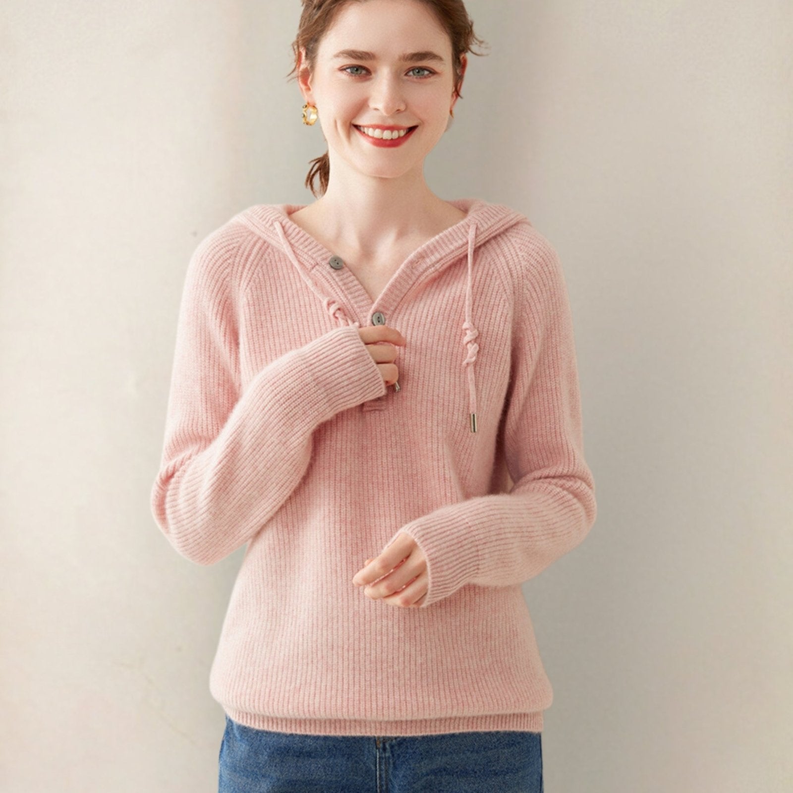 Loomhaven – Cashmere Wool Hooded Cardigan - Hilltop Nord