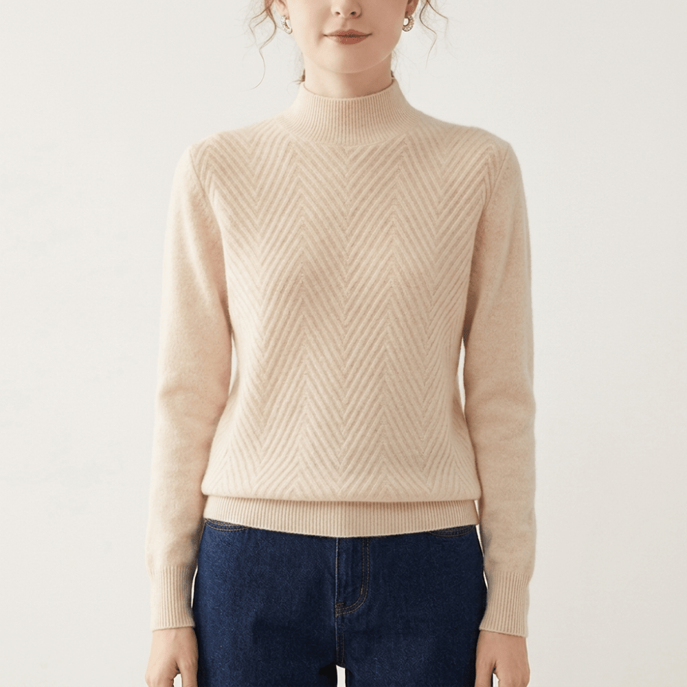 Arlo - Cashmere Wool Mock Neck Sweater - Hilltop Nord