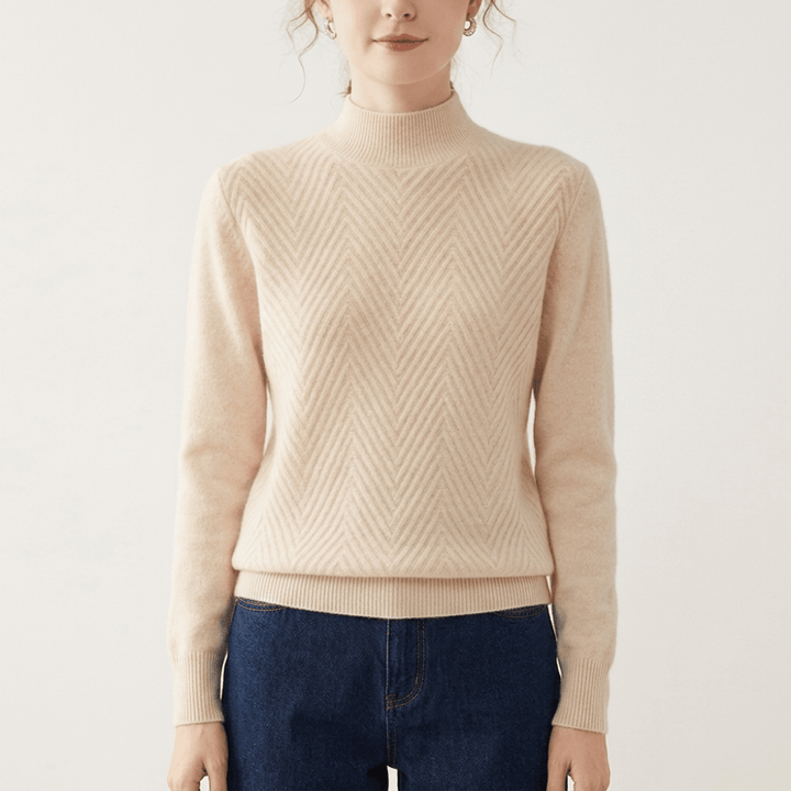 Arlo - Cashmere Wool Mock Neck Sweater - Hilltop Nord
