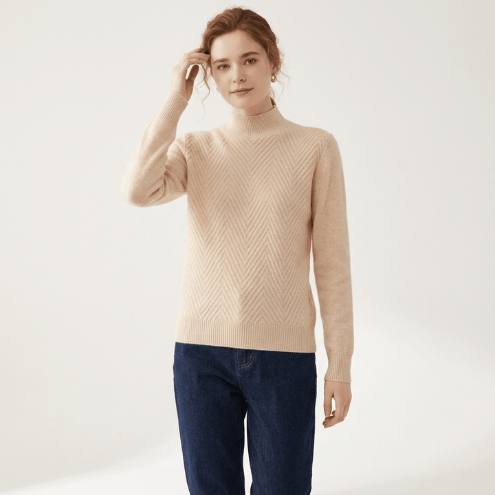 Arlo - Cashmere Wool Mock Neck Sweater - Hilltop Nord