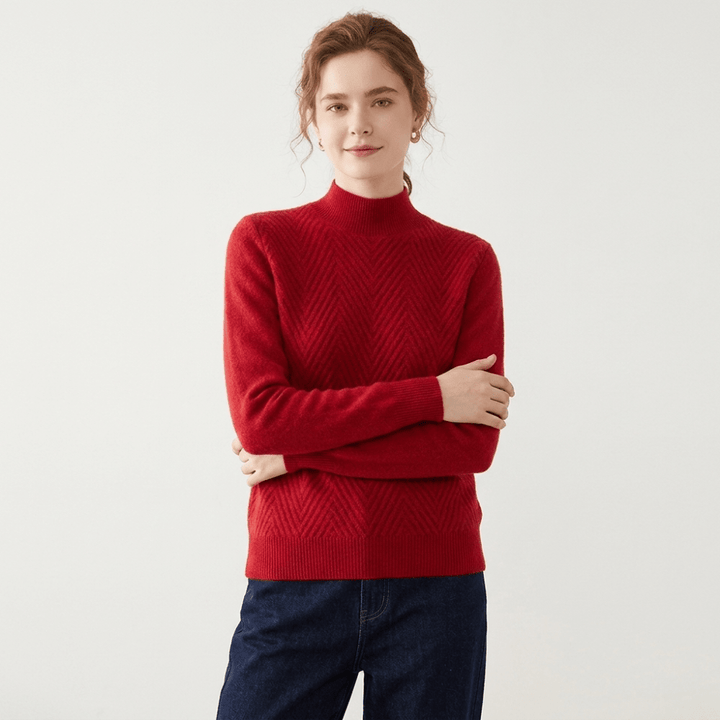 Arlo - Cashmere Wool Mock Neck Sweater - Hilltop Nord