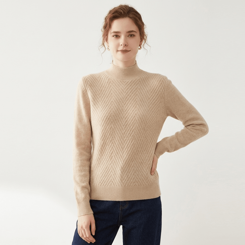 Arlo - Cashmere Wool Mock Neck Sweater - Hilltop Nord