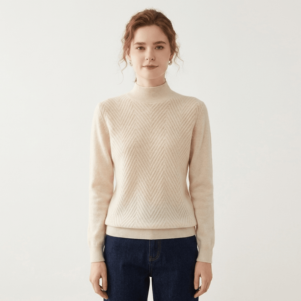 Arlo - Cashmere Wool Mock Neck Sweater - Hilltop Nord
