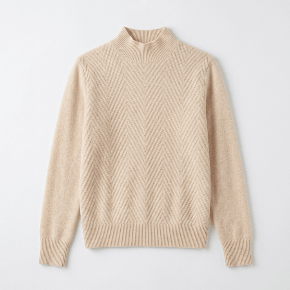 Arlo - Cashmere Wool Mock Neck Sweater - Hilltop Nord