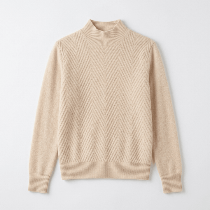 Arlo - Cashmere Wool Mock Neck Sweater - Hilltop Nord