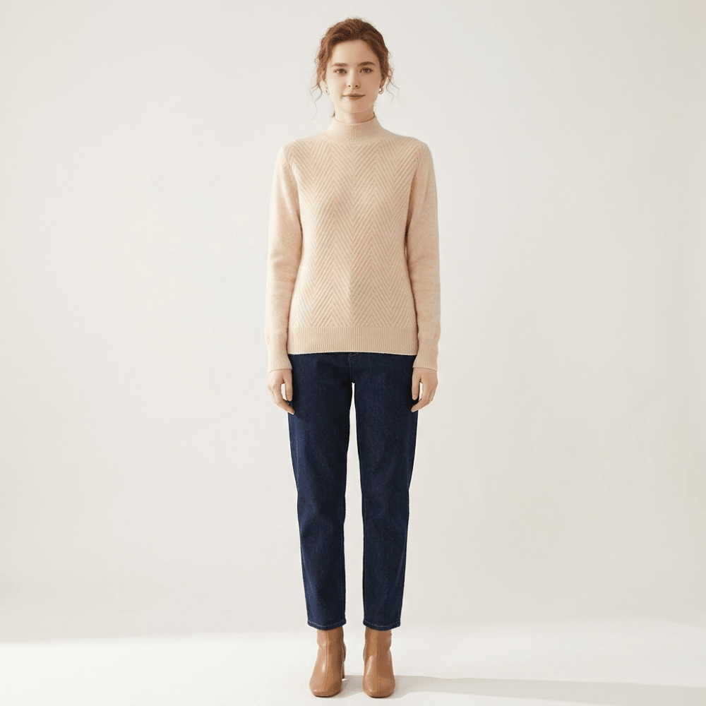 Arlo - Cashmere Wool Mock Neck Sweater - Hilltop Nord