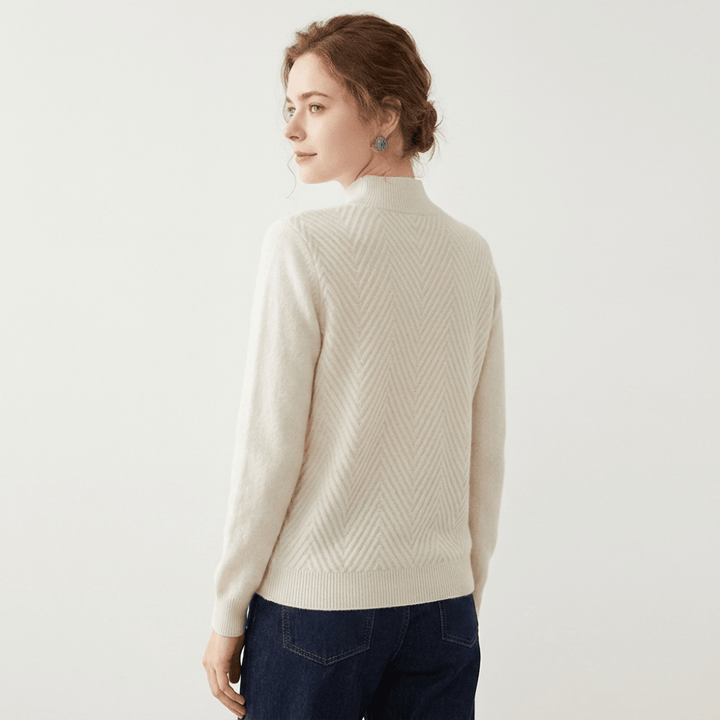 Arlo - Cashmere Wool Mock Neck Sweater - Hilltop Nord