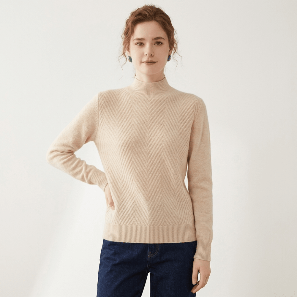 Arlo - Cashmere Wool Mock Neck Sweater - Hilltop Nord
