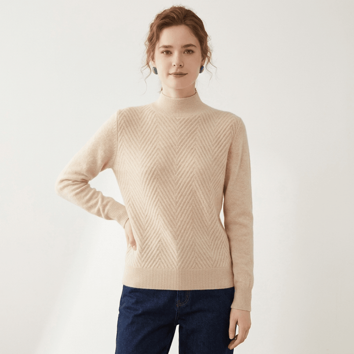 Arlo - Cashmere Wool Mock Neck Sweater - Hilltop Nord