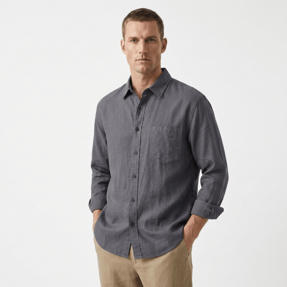Coastline - Linen Button-Up - Hilltop Nord