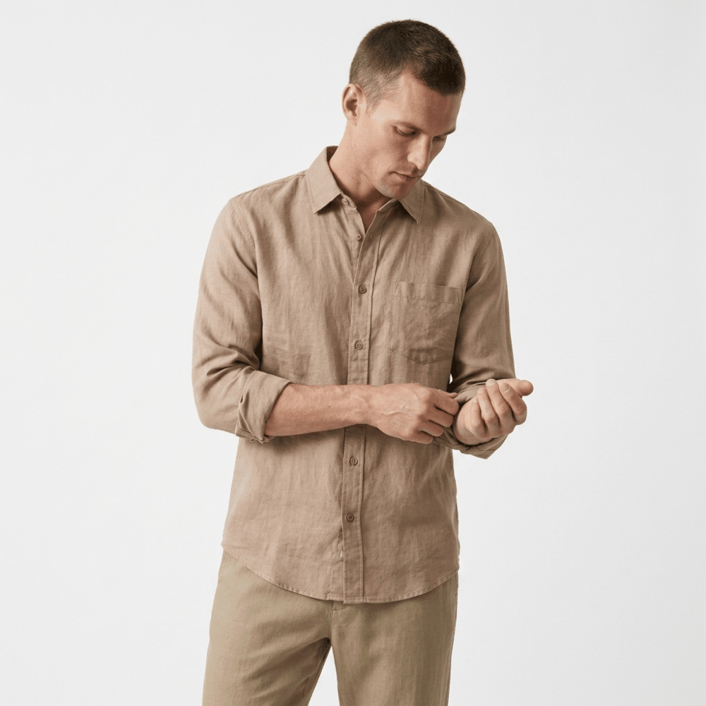 Coastline - Linen Button-Up - Hilltop Nord