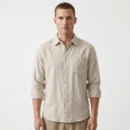 Coastline - Linen Button-Up - Hilltop Nord