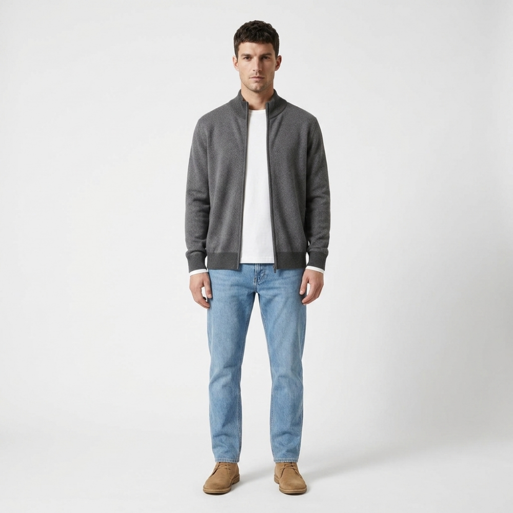 Sterling - Cashmere Wool Zip Jacket