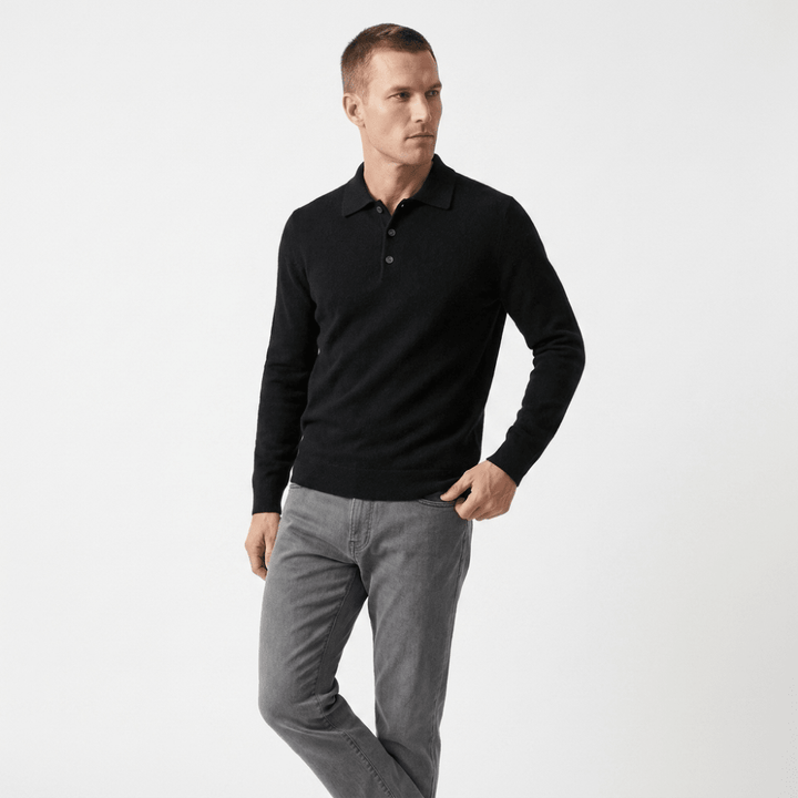 Theo – Wool Knit Polo - Hilltop Nord