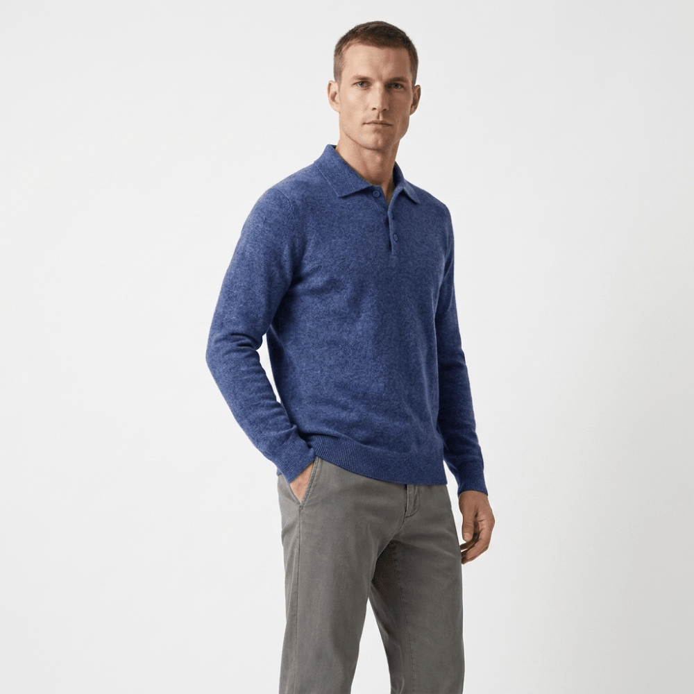 Theo – Wool Knit Polo - Hilltop Nord