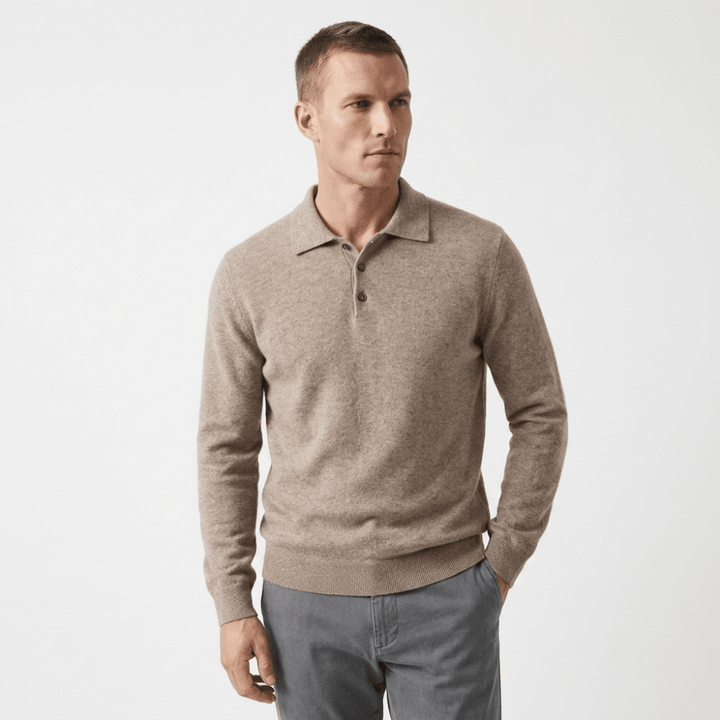 Theo – Wool Knit Polo - Hilltop Nord