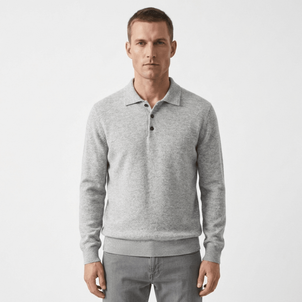 Theo – Wool Knit Polo - Hilltop Nord
