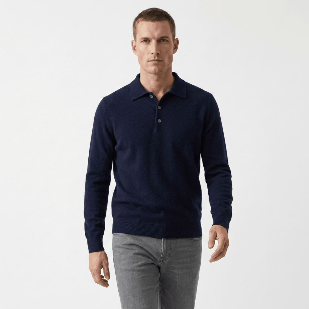 Theo – Wool Knit Polo - Hilltop Nord