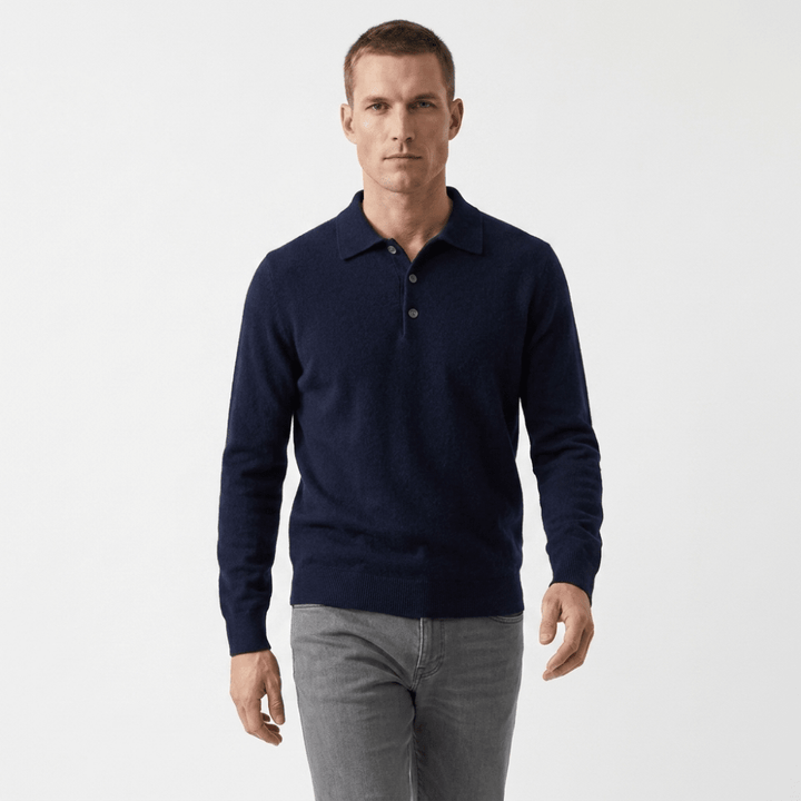 Theo – Wool Knit Polo - Hilltop Nord