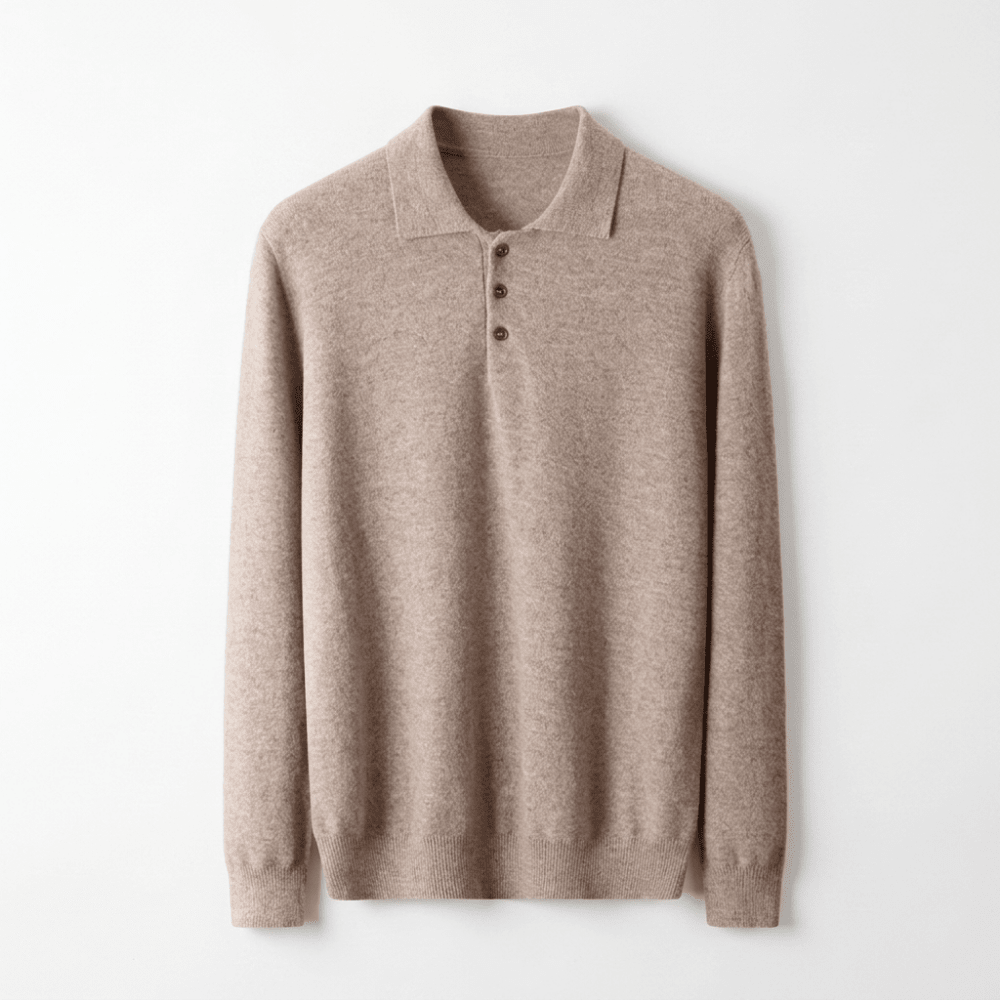 Theo – Wool Knit Polo - Hilltop Nord