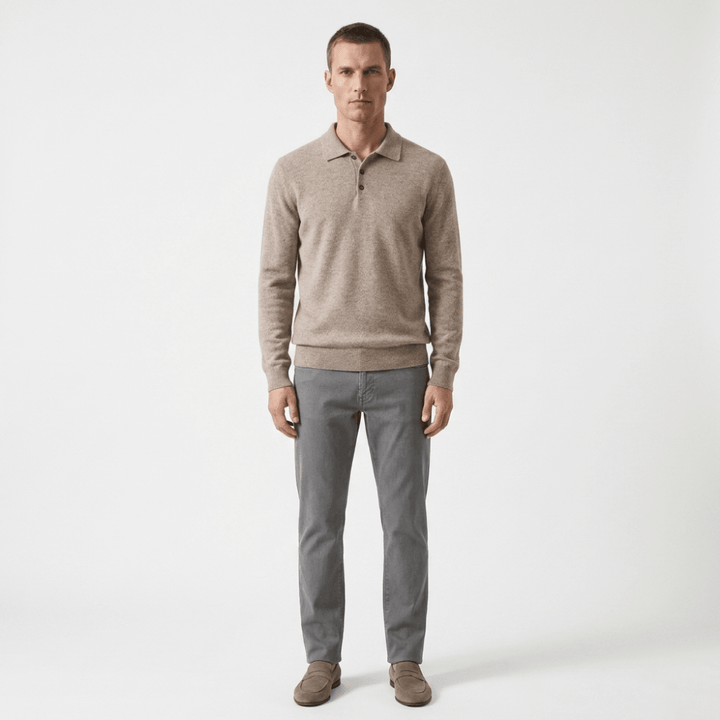 Theo – Wool Knit Polo - Hilltop Nord