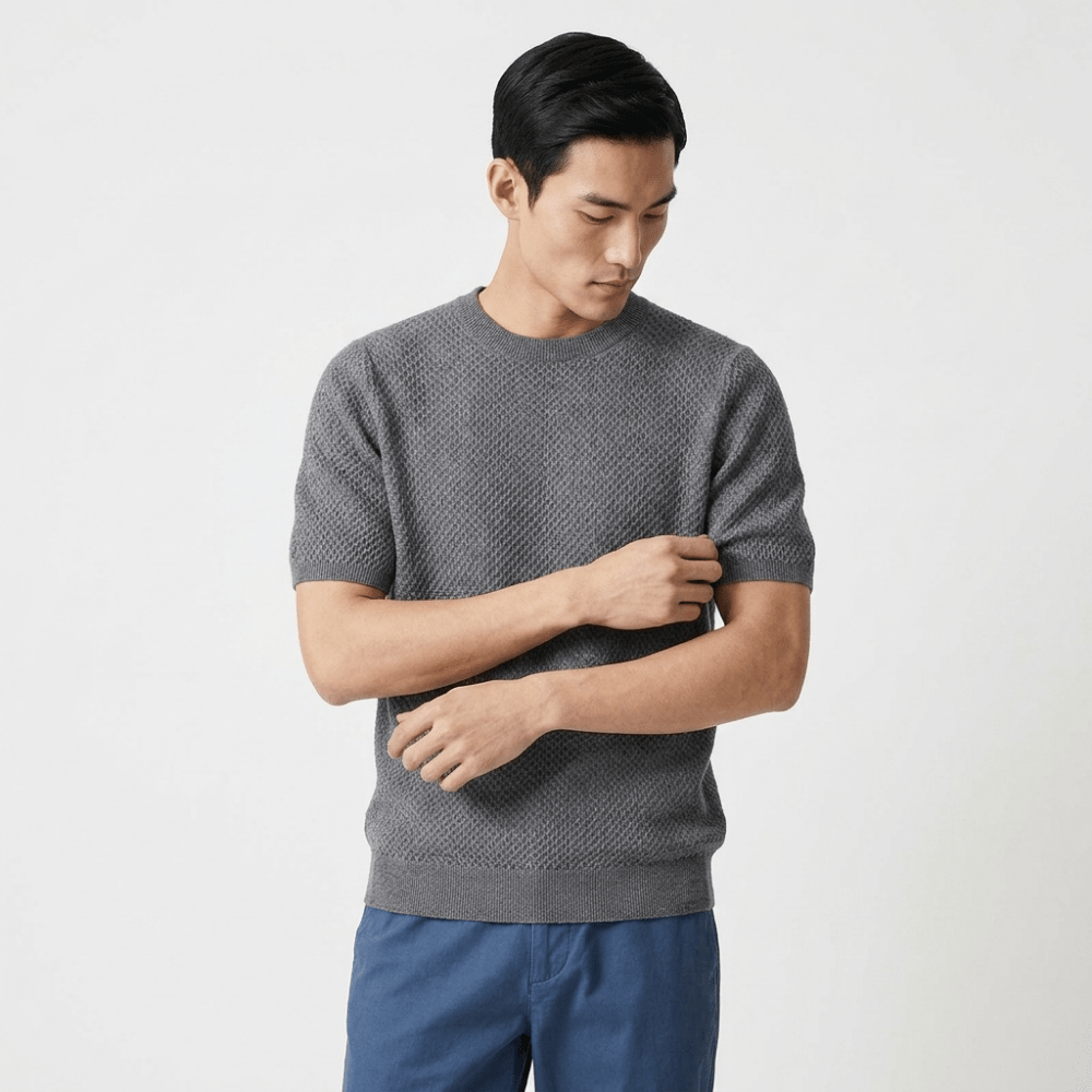 Crestwood - Wool Textured Knit Tee - Hilltop Nord