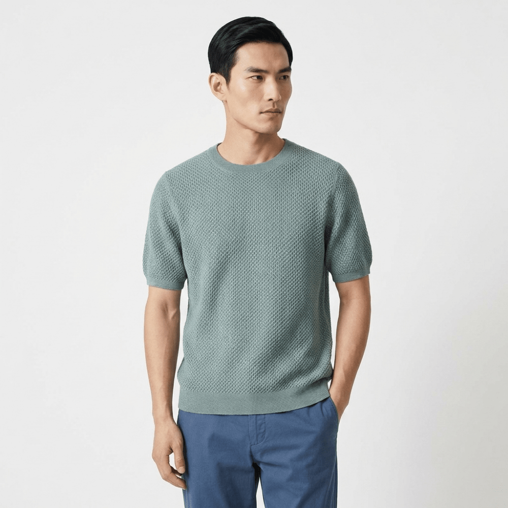 Crestwood - Wool Textured Knit Tee - Hilltop Nord