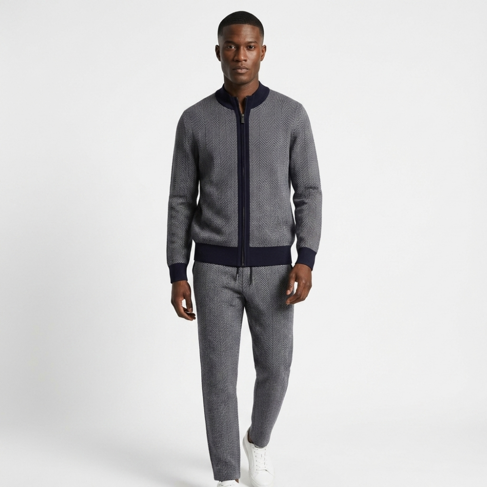 Cliffweave – Wool Jogger Set — Navy Blue