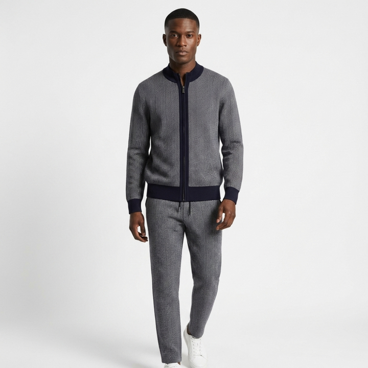 Cliffweave – Wool Jogger Set — Navy Blue