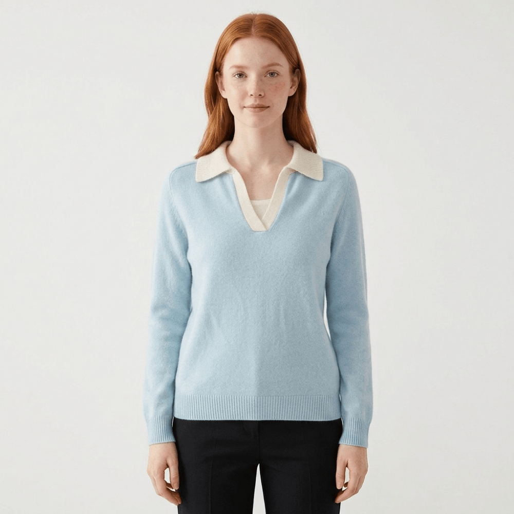 Equinox – Cashmere Wool Polo Sweater - Hilltop Nord