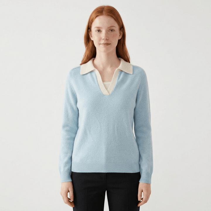 Equinox – Cashmere Wool Polo Sweater - Hilltop Nord