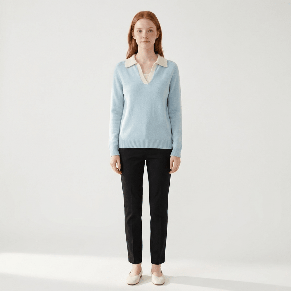 Equinox – Cashmere Wool Polo Sweater - Hilltop Nord