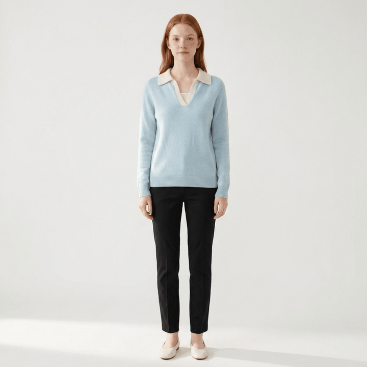 Equinox – Cashmere Wool Polo Sweater - Hilltop Nord