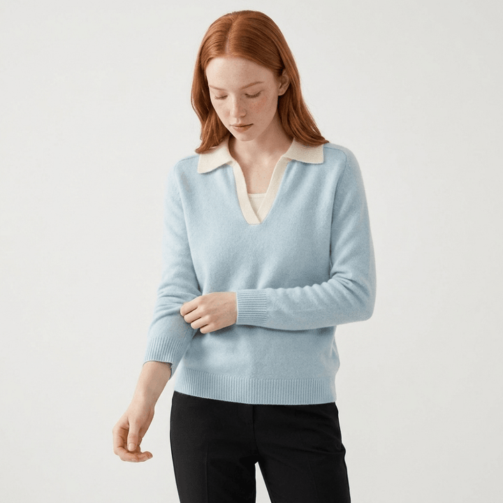 Equinox – Cashmere Wool Polo Sweater - Hilltop Nord
