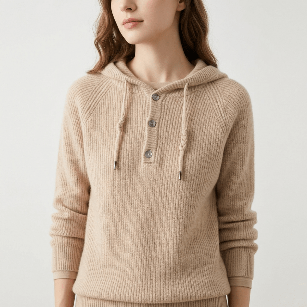 Loomhaven – Cashmere Wool Hooded Cardigan - Hilltop Nord