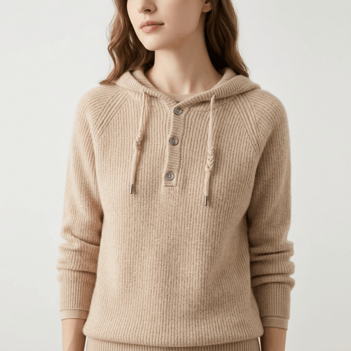Loomhaven – Cashmere Wool Hooded Cardigan - Hilltop Nord