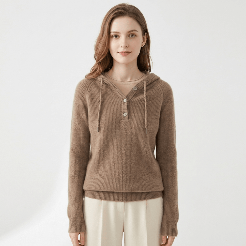 Loomhaven – Cashmere Wool Hooded Cardigan - Hilltop Nord