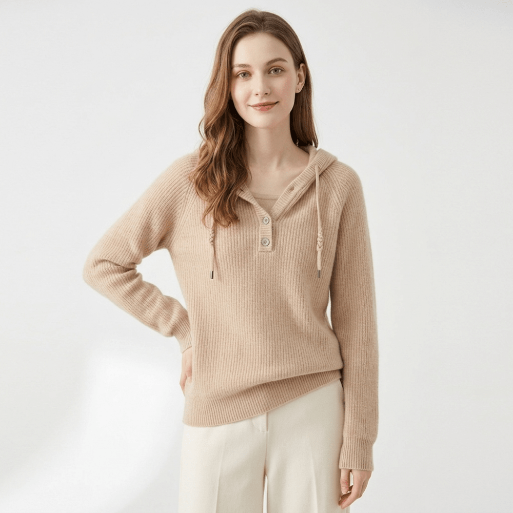 Loomhaven – Cashmere Wool Hooded Cardigan - Hilltop Nord