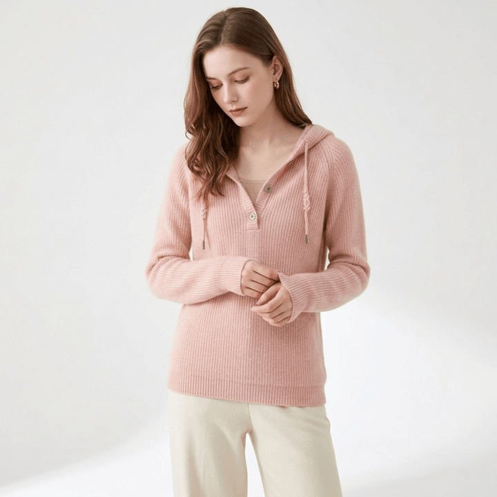 Loomhaven – Cashmere Wool Hooded Cardigan - Hilltop Nord