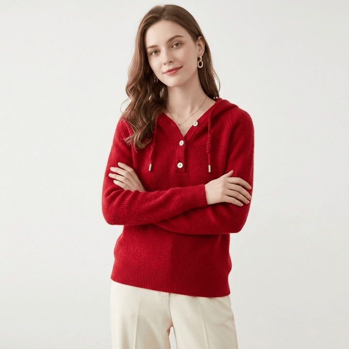Loomhaven – Cashmere Wool Hooded Cardigan - Hilltop Nord