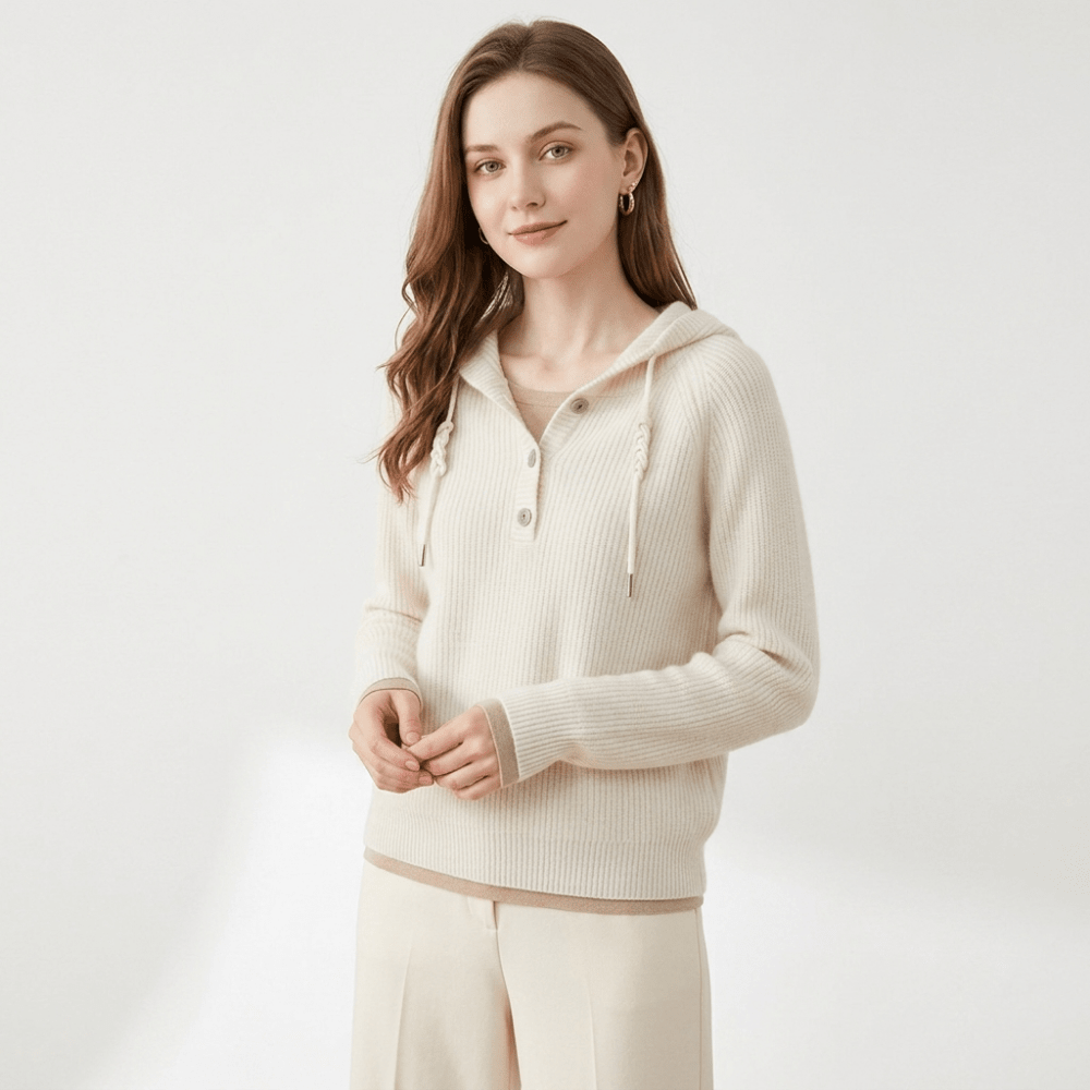 Loomhaven – Cashmere Wool Hooded Cardigan - Hilltop Nord
