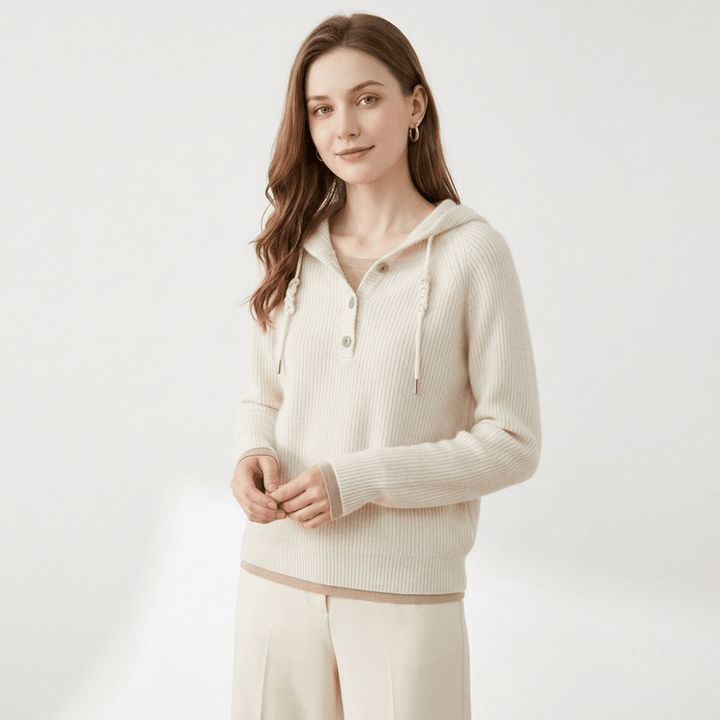 Loomhaven – Cashmere Wool Hooded Cardigan - Hilltop Nord