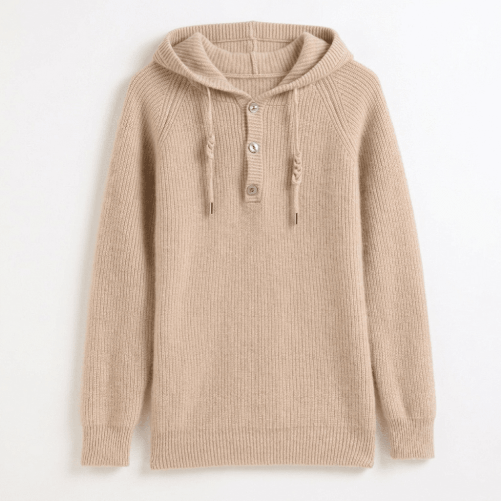 Loomhaven – Cashmere Wool Hooded Cardigan - Hilltop Nord