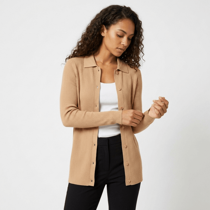 Baythread – Mulberry Silk Collared Cardigan - Hilltop Nord