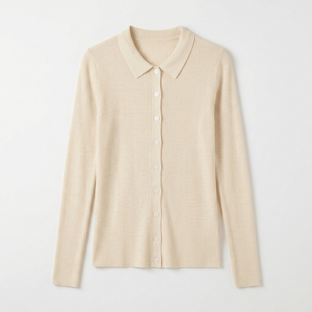 Baythread – Mulberry Silk Collared Cardigan - Hilltop Nord