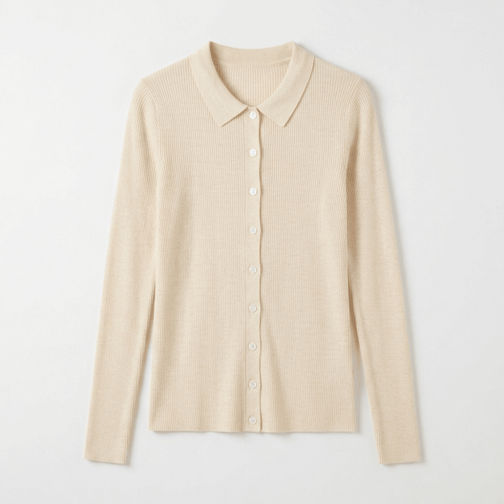 Baythread – Mulberry Silk Collared Cardigan - Hilltop Nord