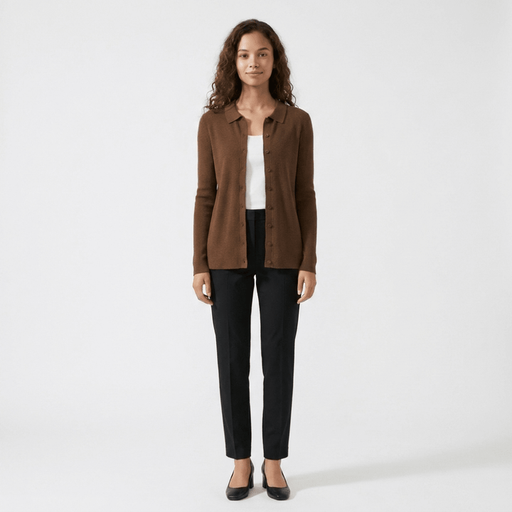 Baythread – Mulberry Silk Collared Cardigan - Hilltop Nord