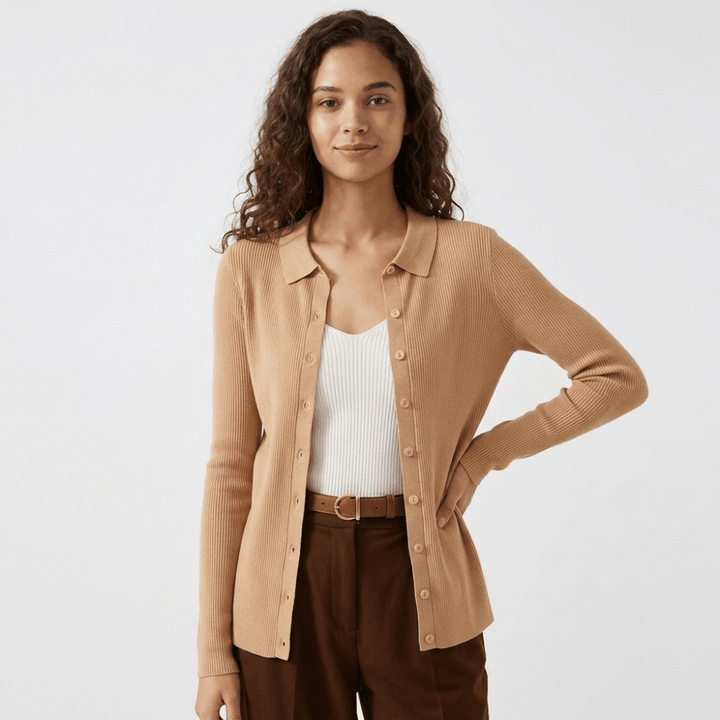 Baythread – Mulberry Silk Collared Cardigan - Hilltop Nord